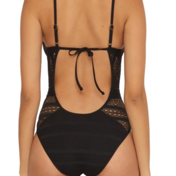 Becca - Black Color Play One-Piece Swimsuit - M - Picture 2 of 13